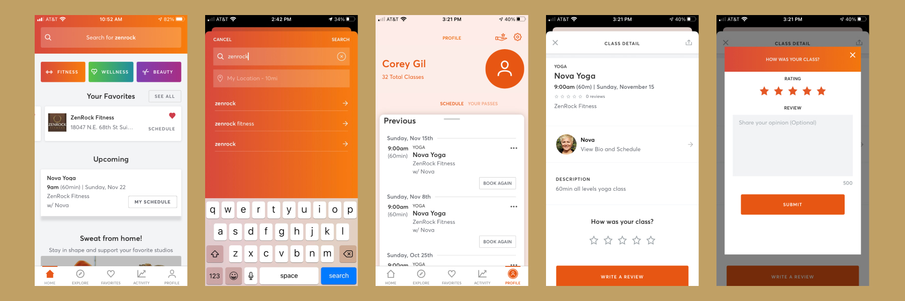 Mindbody app images