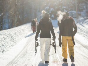 Image of people snowshoeing.